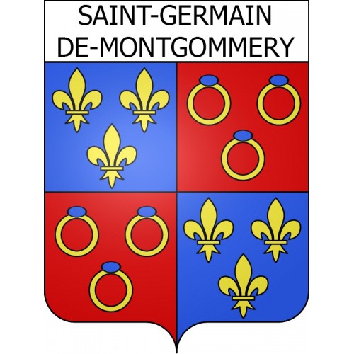 Stickers coat of arms Saint-Germain-de-Montgommery adhesive sticker