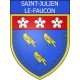 Stickers coat of arms Saint-Julien-le-Faucon adhesive sticker