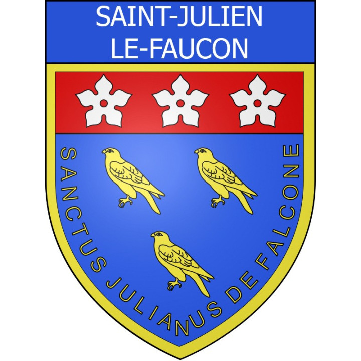 Saint-Julien-le-Faucon 14 ville Stickers blason autocollant adhésif
