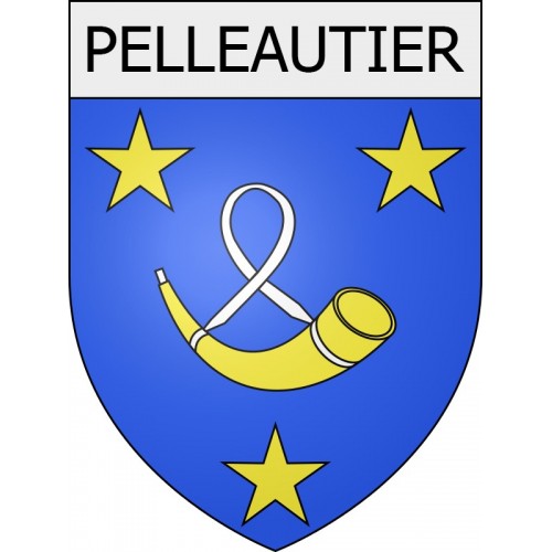 Pegatinas escudo de armas de Blausasc adhesivo de la etiqueta engomada