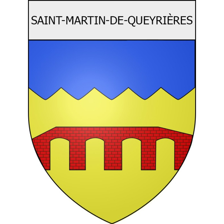 saint-martin-de-queyrières 05 ville Stickers blason autocollant adhésif