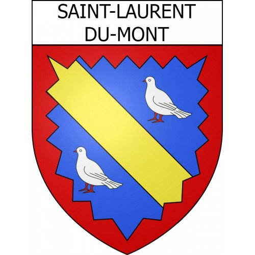 Saint-Laurent-du-Mont Sticker wappen, gelsenkirchen, augsburg, klebender aufkleber