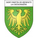 Stickers coat of arms Saint-Martin-de-Bienfaite-la-Cressonnière adhesive sticker