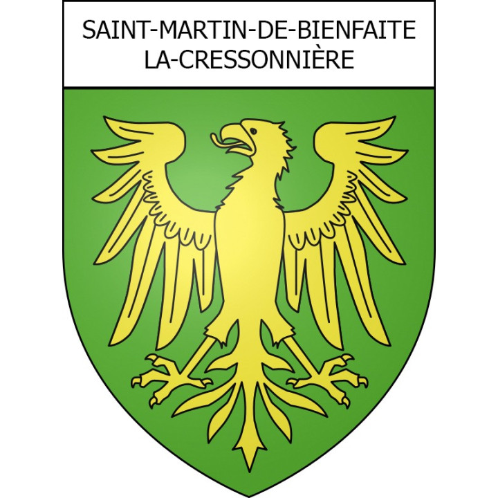 Saint-Martin-de-Bienfaite-la-Cressonnière Sticker wappen, gelsenkirchen, augsburg, klebender aufkleber