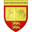 Saint-Martin-des-Entrées 14 ville Stickers blason autocollant adhésif