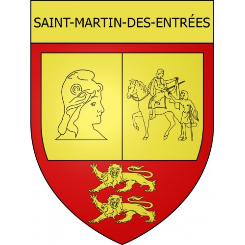 Stickers coat of arms Saint-Martin-des-Entrées adhesive sticker