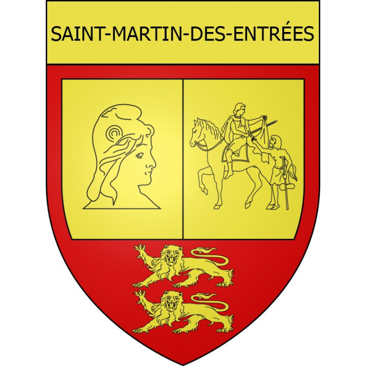 Saint-Martin-des-Entrées Sticker wappen, gelsenkirchen, augsburg, klebender aufkleber