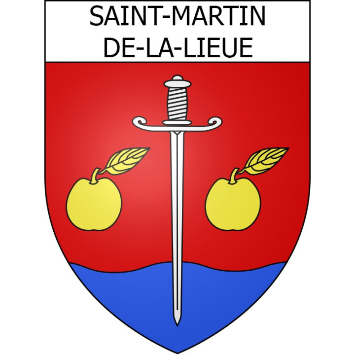 Saint-Martin-de-la-Lieue Sticker wappen, gelsenkirchen, augsburg, klebender aufkleber