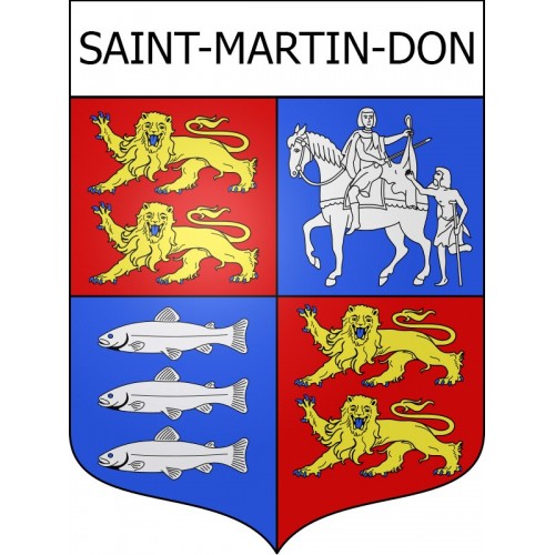 Pegatinas escudo de armas de Saint-Martin-Don adhesivo de la etiqueta engomada