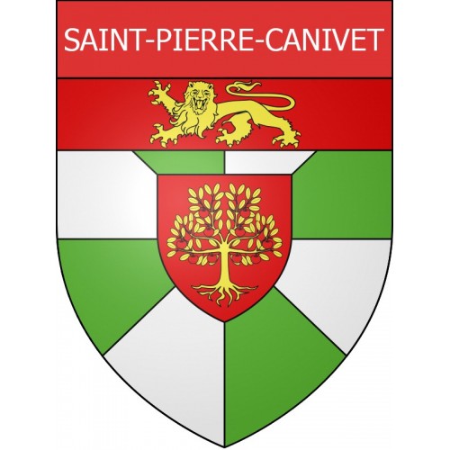 Saint-Pierre-Canivet Sticker wappen, gelsenkirchen, augsburg, klebender aufkleber