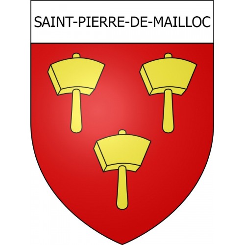Pegatinas escudo de armas de Saint-Pierre-de-Mailloc adhesivo de la etiqueta engomada