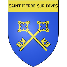 Pegatinas escudo de armas de Saint-Pierre-sur-Dives adhesivo de la etiqueta engomada