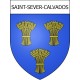 Pegatinas escudo de armas de Saint-Sever-Calvados adhesivo de la etiqueta engomada