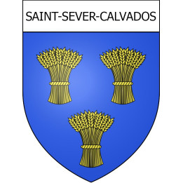 Pegatinas escudo de armas de Saint-Sever-Calvados adhesivo de la etiqueta engomada