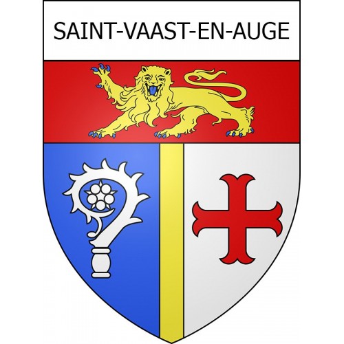 Stickers coat of arms Saint-Vaast-en-Auge adhesive sticker