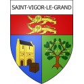 Pegatinas escudo de armas de Saint-Vigor-le-Grand adhesivo de la etiqueta engomada