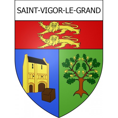Saint-Vigor-le-Grand Sticker wappen, gelsenkirchen, augsburg, klebender aufkleber