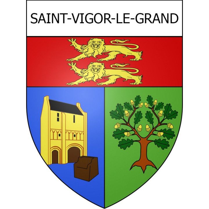 Stickers coat of arms Saint-Vigor-le-Grand adhesive sticker