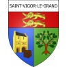 Pegatinas escudo de armas de Saint-Vigor-le-Grand adhesivo de la etiqueta engomada