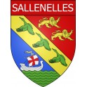 Sallenelles 14 ville Stickers blason autocollant adhésif