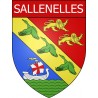 Sallenelles 14 ville Stickers blason autocollant adhésif