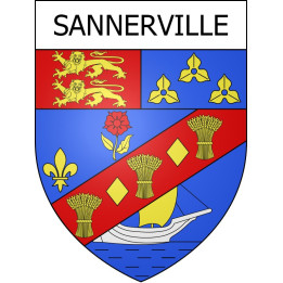 Stickers coat of arms Sannerville adhesive sticker