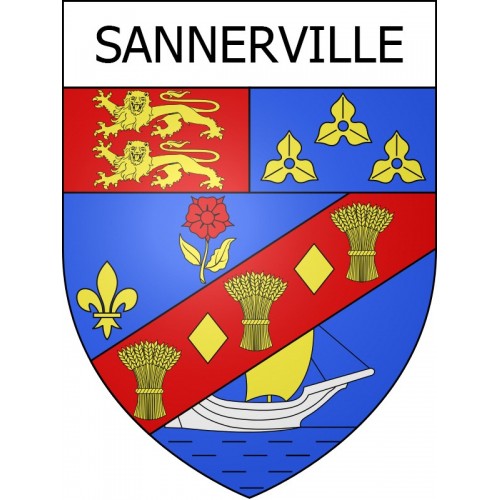 Sannerville Sticker wappen, gelsenkirchen, augsburg, klebender aufkleber