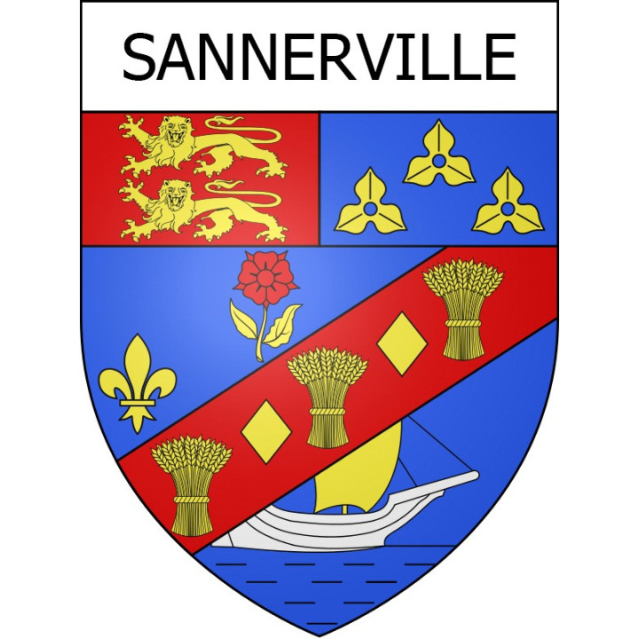 Stickers coat of arms Sannerville adhesive sticker