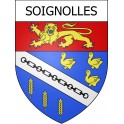 Soignolles 14 ville Stickers blason autocollant adhésif