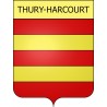 Pegatinas escudo de armas de Thury-Harcourt adhesivo de la etiqueta engomada