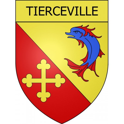 Stickers coat of arms Tierceville adhesive sticker