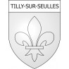 Pegatinas escudo de armas de Tilly-sur-Seulles adhesivo de la etiqueta engomada