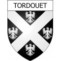 Pegatinas escudo de armas de Tordouet adhesivo de la etiqueta engomada