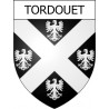 Pegatinas escudo de armas de Tordouet adhesivo de la etiqueta engomada