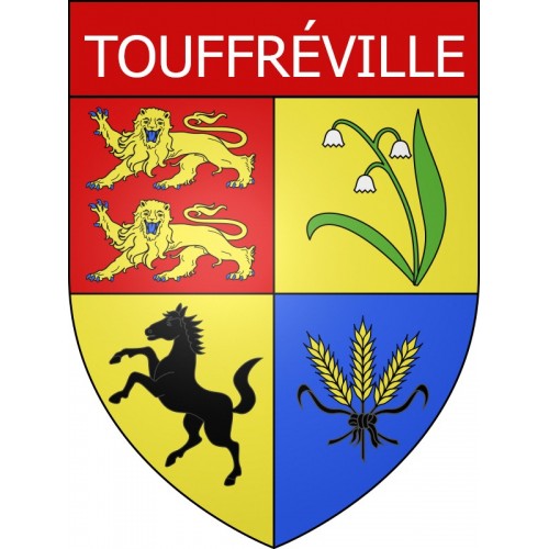 Stickers coat of arms Touffréville adhesive sticker