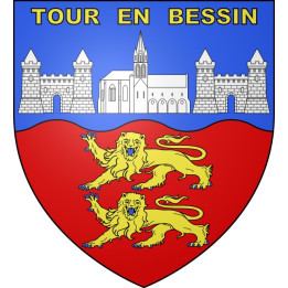 Tour-en-Bessin Sticker wappen, gelsenkirchen, augsburg, klebender aufkleber