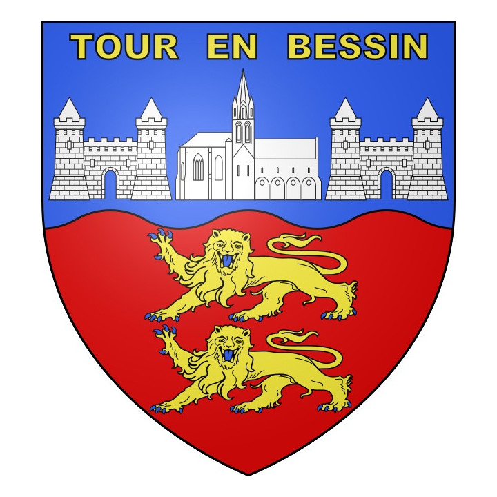 Tour-en-Bessin Sticker wappen, gelsenkirchen, augsburg, klebender aufkleber