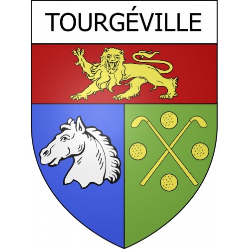 Tourgéville Sticker wappen, gelsenkirchen, augsburg, klebender aufkleber