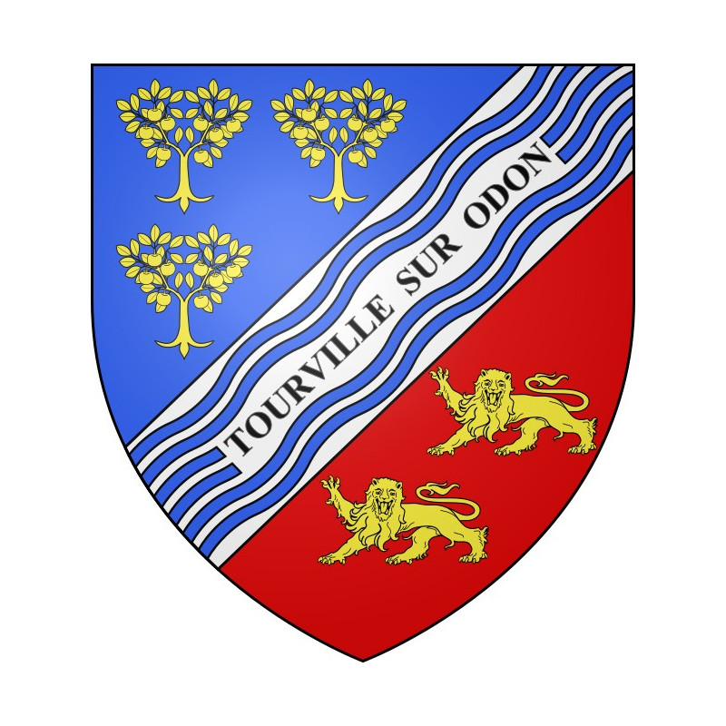 Stickers coat of arms Tourville-sur-Odon adhesive sticker