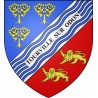 Pegatinas escudo de armas de Tourville-sur-Odon adhesivo de la etiqueta engomada
