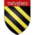 Pegatinas escudo de armas de Trévières adhesivo de la etiqueta engomada
