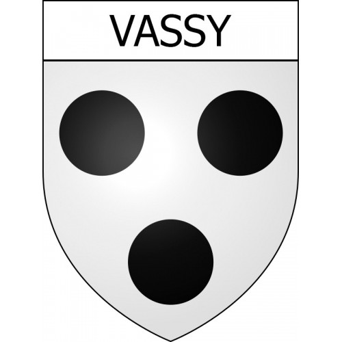 Pegatinas escudo de armas de Vassy adhesivo de la etiqueta engomada