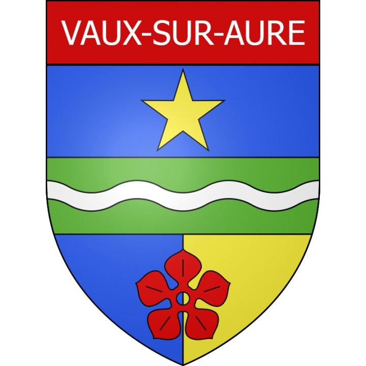 Pegatinas escudo de armas de Vaux-sur-Aure adhesivo de la etiqueta engomada