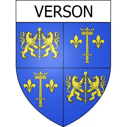 Pegatinas escudo de armas de Verson adhesivo de la etiqueta engomada