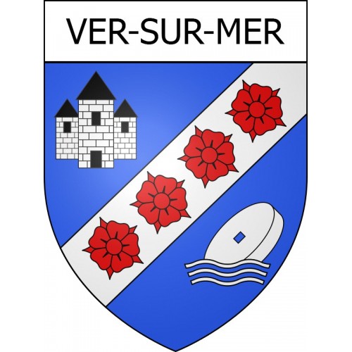 Ver-sur-Mer Sticker wappen, gelsenkirchen, augsburg, klebender aufkleber