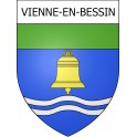 Pegatinas escudo de armas de Vienne-en-Bessin adhesivo de la etiqueta engomada