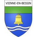 Stickers coat of arms Vienne-en-Bessin adhesive sticker