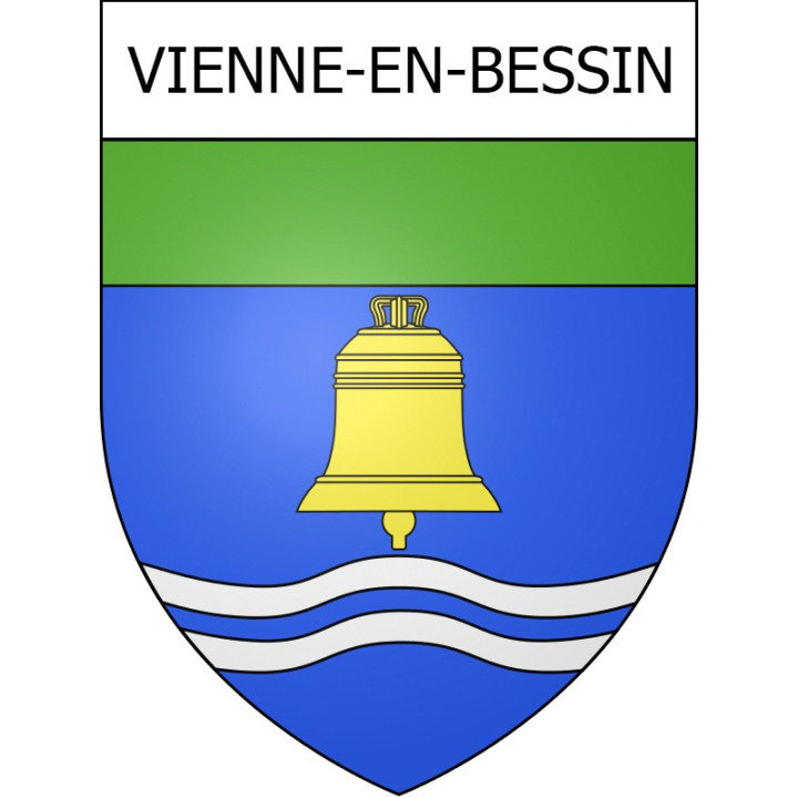 Stickers coat of arms Vienne-en-Bessin adhesive sticker