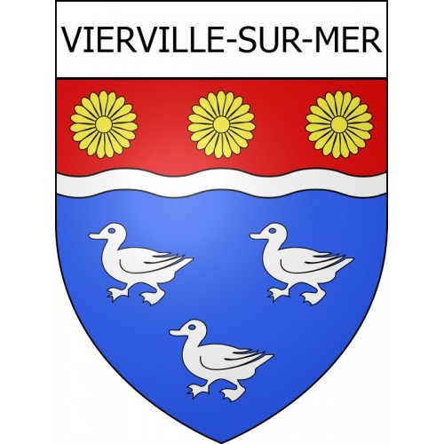 Stickers coat of arms Vierville-sur-Mer adhesive sticker