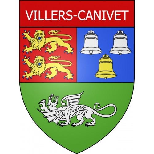 Stickers coat of arms Villers-Canivet adhesive sticker
